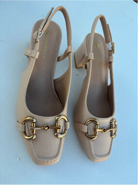 Women's Closed Toe Chunky Heel Sandals - Ankle Strap Slingback Sandals wi
